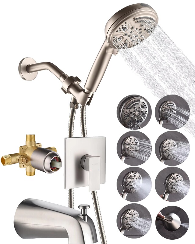 In-Wall Bathroom Concealed Shower Head Set System Abs Handheld Shower Faucet All-Copper In-Wall Bathroom Concealed Shower Head Set System Abs Handheld Shower Faucet All-Copper