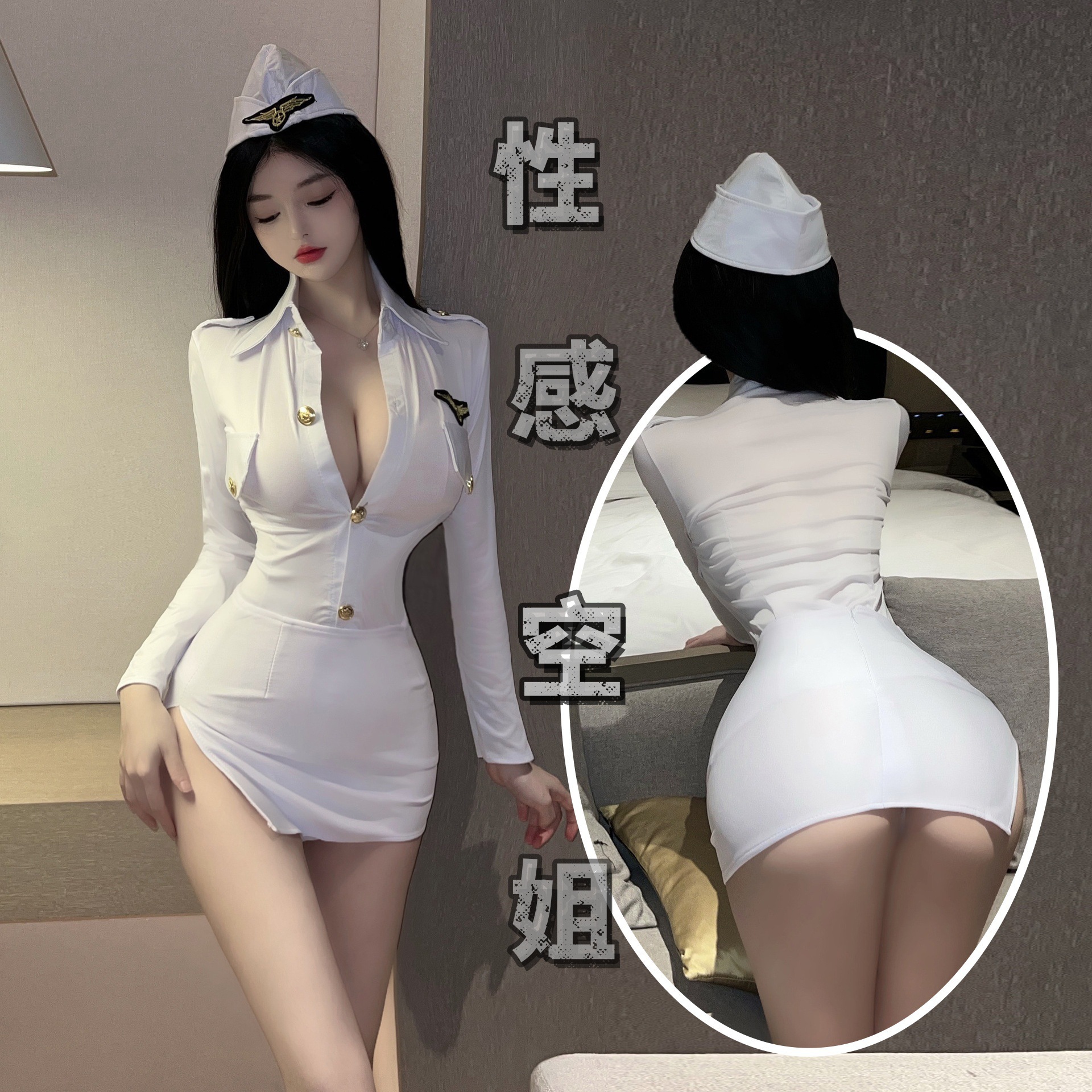 Underwear Sexy Policewoman Cos Uniform Suit Seductive Stewardess Outfit European and American Style Royal Sister Ol Secretary Outfit