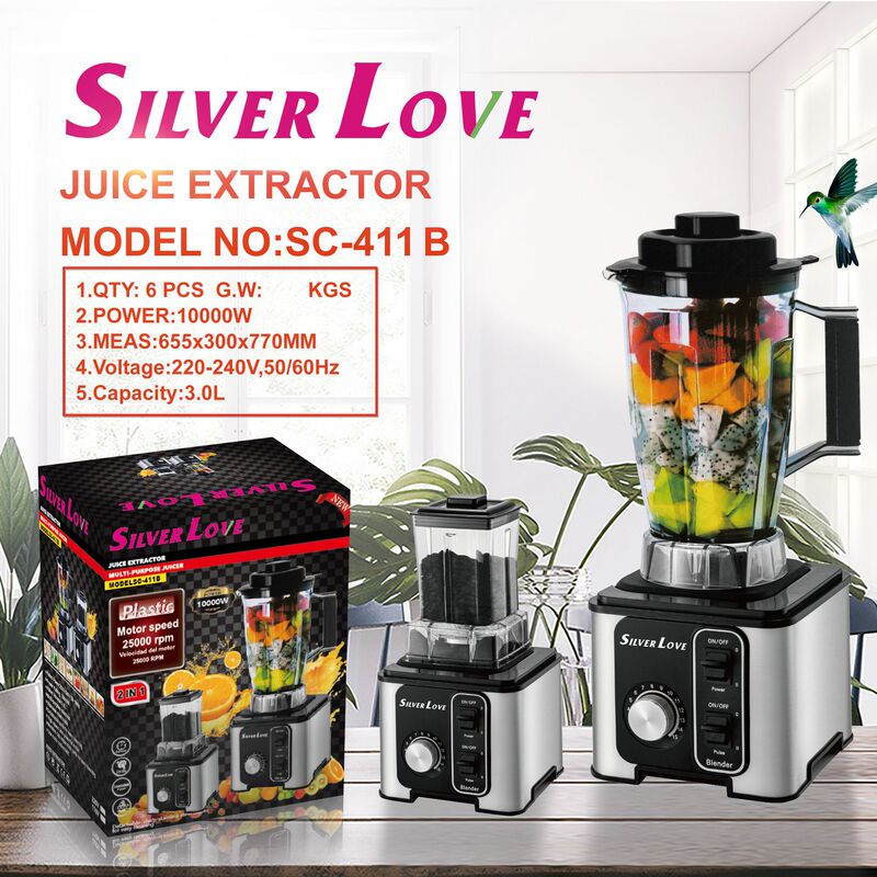 Foreign Trade Export Household Blender, Multifunctional Juicer, 2-in-1 Stainless Steel Mixer and Grinder