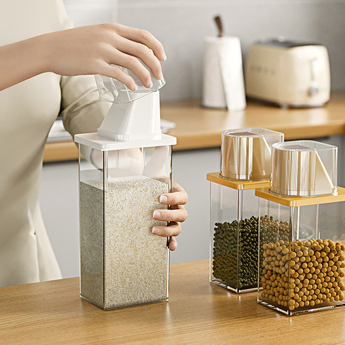Grains sealed jars, dried fruit storage boxes, food-grade plastic kitchen storage jars, bean jars, moisture-proof sealed jars