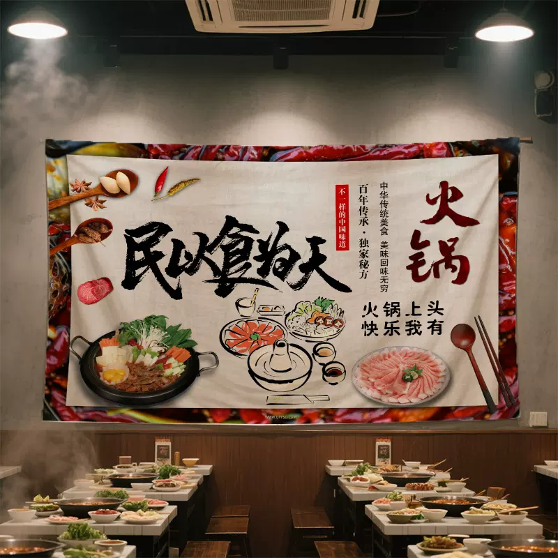 川菜馆包厢装修背景墙纸复古餐厅饭店农家乐湘菜馆壁纸壁画背景布