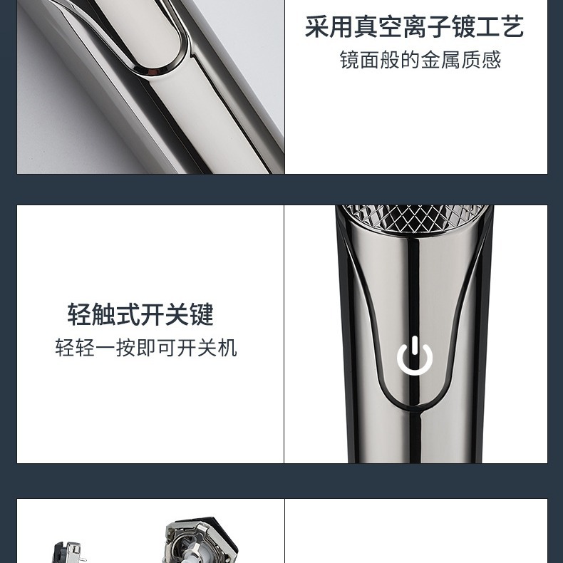 afeitador eléctrico de alta potencia recargable afeitador hombre afeitador líquido RQ676 cabeza de tres cuchillos