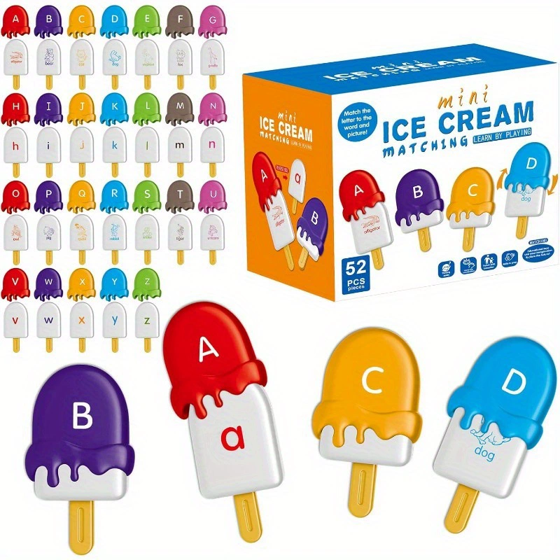 52 шт., обучающие игрушки с алфавитом Ice Lolly для молодежи 2 4