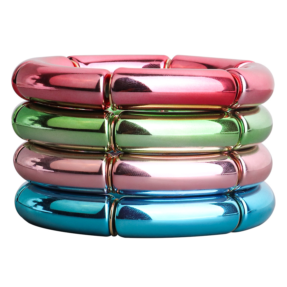 Fashion Round Arylic Plating Womenu0027S Bangle 1 Piece