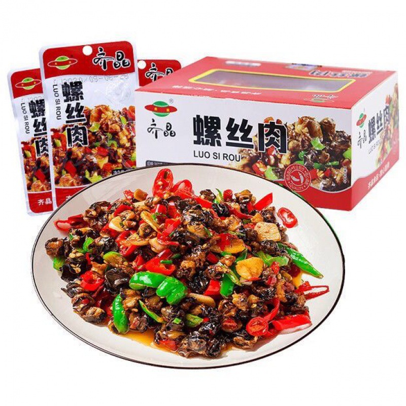 Field snail Hunan specialty Qi Jing precooked and ready to be eaten Bagged Spicy and spicy Screw meat spicy Pearl snacks wholesale