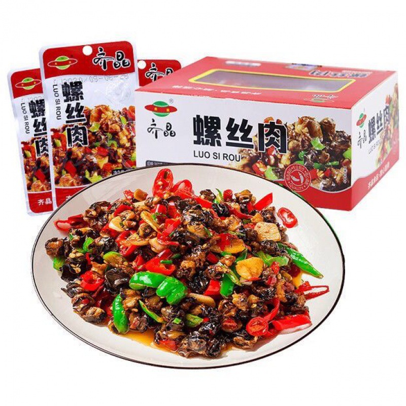 田螺湖南特産爆辣齊晶肉即食袋裝麻辣螺絲肉香辣珍珠肉小零食批發