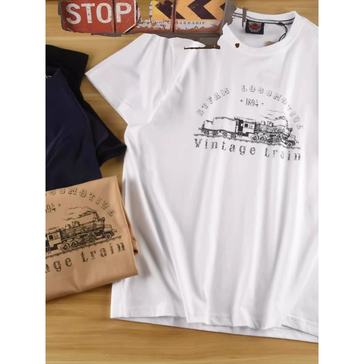 Модный бренд внешней торговли старой красоты удобная, приятная для кожи основа мужская с круглым вырезом и принтом уличная мода Повседневная модная футболка с короткими рукавами H