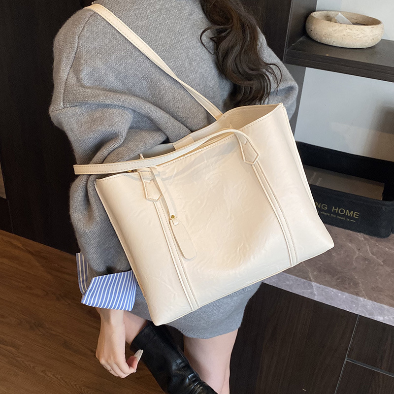 大容量包包女包2025新款潮网红休闲托特包简约ins单肩手提上课包