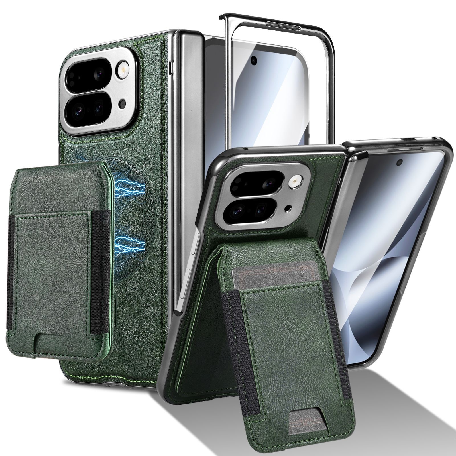 Green--magnetic + card holder [with film]