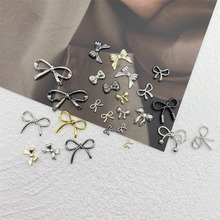 简约合金蝴蝶结配件气质发饰手机壳美甲DIY手工饰品项链手链吊坠