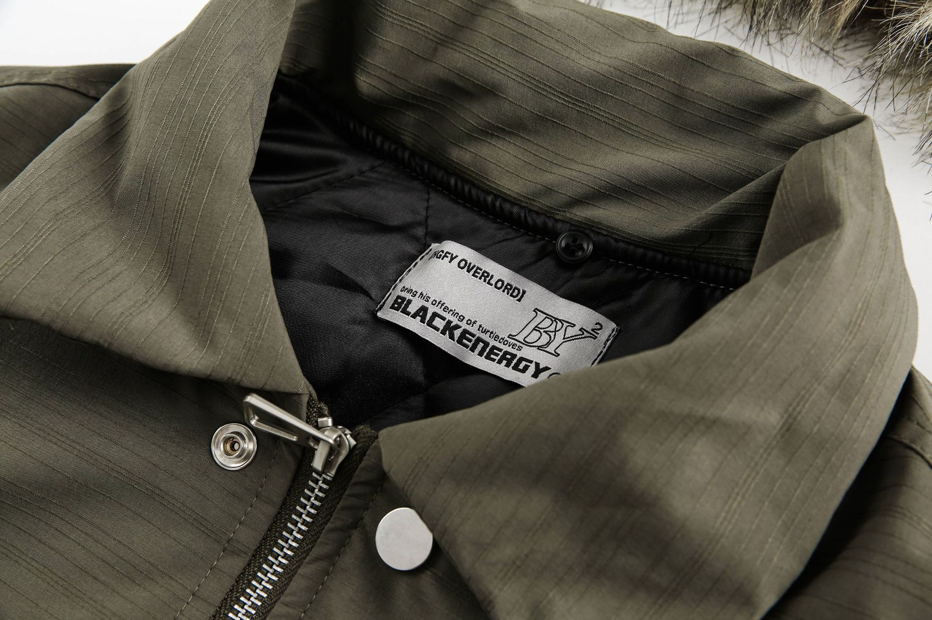 Ropa para hombre 2024 invierno nuevo producto real tiro alta calidad moda callejera chaqueta de algodón con cuello de piel_voghion.com