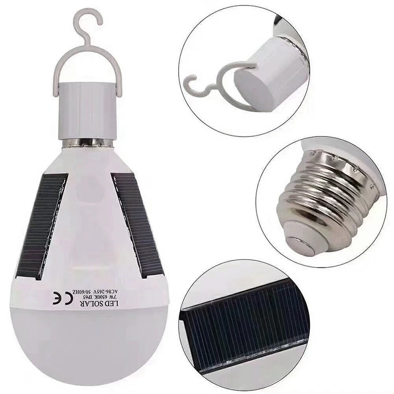 Emergency light solar-powered, LED travel bulb, lights