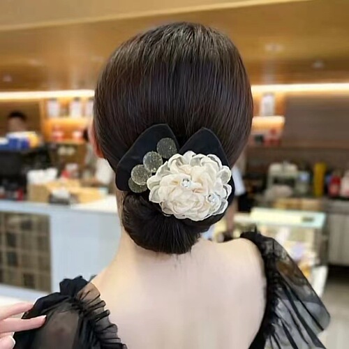Large flower twisted clip hair holder magic bow hair tie lazy ball head adult flower bud head curly hair clip