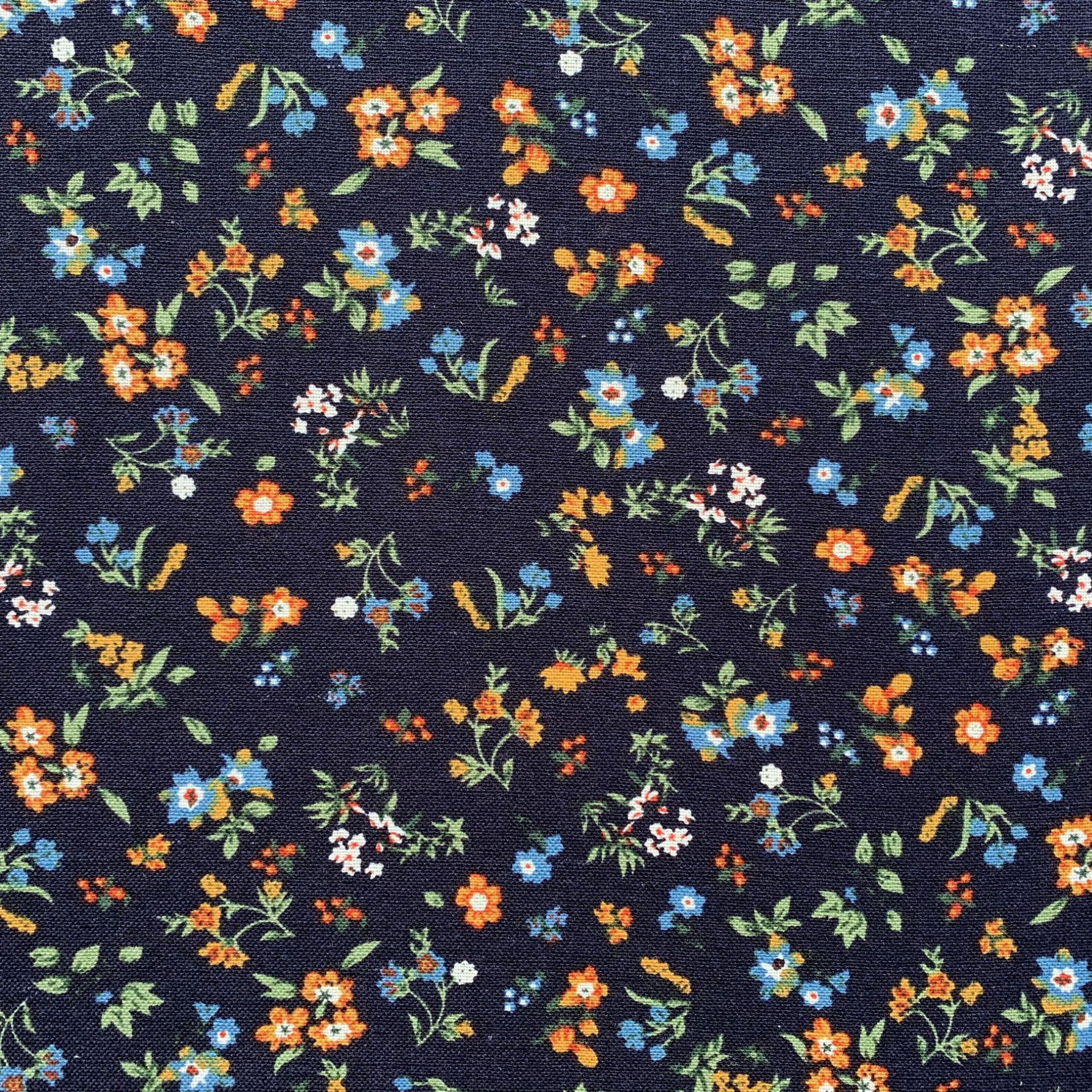 Pastoral style small floral fabric five-...