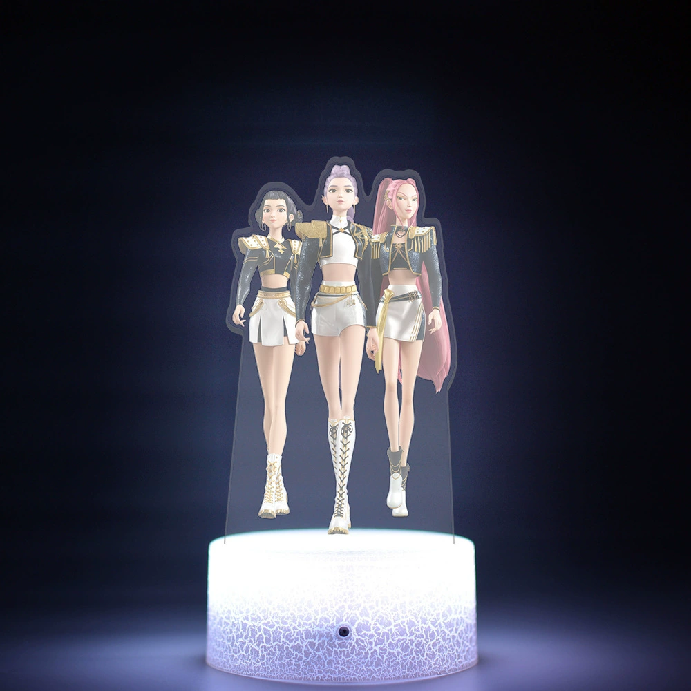 K-POP KPop Demon Hunters movie peripherals with internal printed remote control 16-color night light