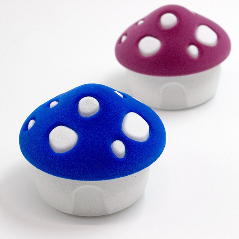 首饰盒    创意戒指盒项链盒 植绒蘑菇屋戒指盒 批发定 制
