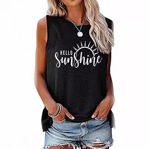 Hot-selling NEW Spring/Summer Collection: Trendy Sleeveless Vest for Women by GOOD YIBES, Featuring a Vibrant Rainbow Rain Print