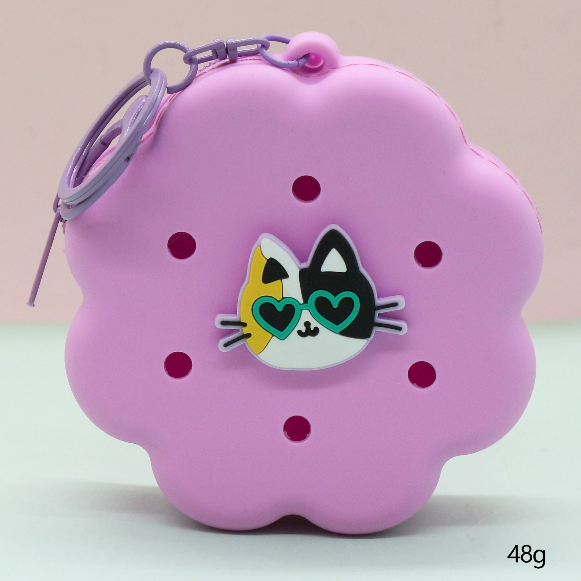 Inventario de dibujos animados de silicona agujero bolsa mini bolso diy bolsa de almacenamiento bolso auriculares llavero colgante regalo