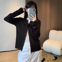 气质时髦精~衣橱单品高品质细羊毛小众亨利领设计针织开衫H0903K