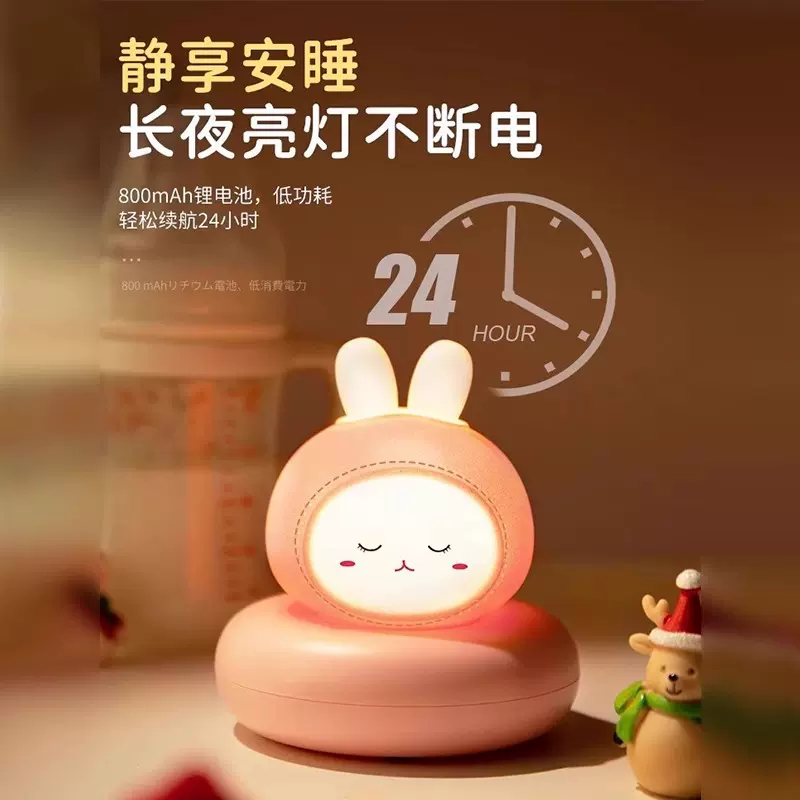 语音小夜灯声控卧室睡眠灯婴儿喂奶儿童护眼月子灯伴睡床头灯卡通