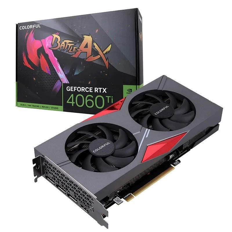 Новая видеокарта RTX 4060Ti Tomahawk Duo 8G для рендеринга и игр с подсветкой, дискретная графика