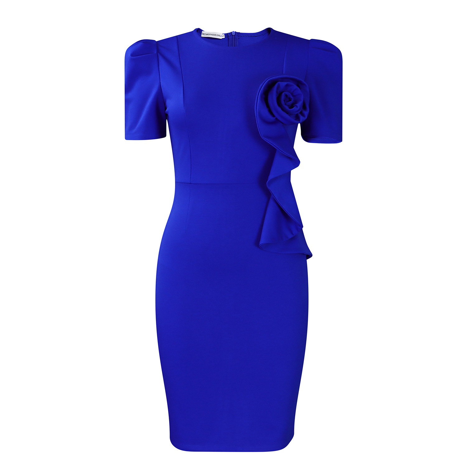 436g Weight Knee-Length Dress Length Type Short Sleeve Sleeve Length Sheath Dress Dresses Type Spandex, Polyester Fabric Type High Waist Waist Line Holiday, Banquet, Daily Occasion Round Neck Neckline Slim Fit Type Flower Pattern Summer Season Women's Gender Elegant Style Wholesale Women's Elegant Flower Holiday Banquet Daily Round Neck Short Sleeve Sheath Dress 44