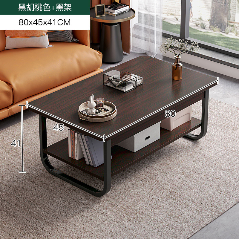 Mesa de café sala de estar hogar pequeño apartamento simple moderno creativo mesa de té de doble capa sofá lado mesa cuadrada simple mesa pequeña