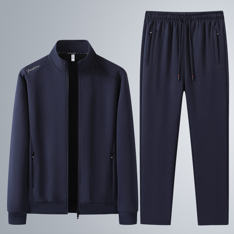 Transfronterizo de tamaño king para hombres de otoño trajes deportivos de tendencia masculinos sueltos y pantalones casuales de dos piezas