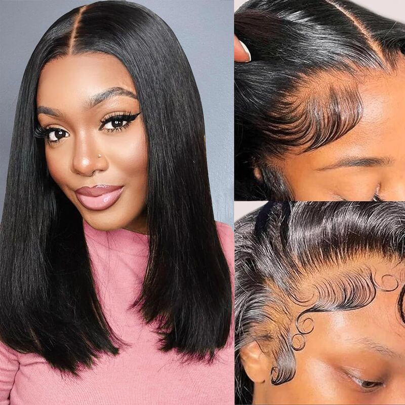 14Inch Bobo Human Hair 13X6Hd Lace Glueless Wig 180% Density Short Straight Bob Wig for Women 14Inch Bobo Human Hair 13X6Hd Lace Glueless Wig 180% Density Short Straight Bob Wig for Women