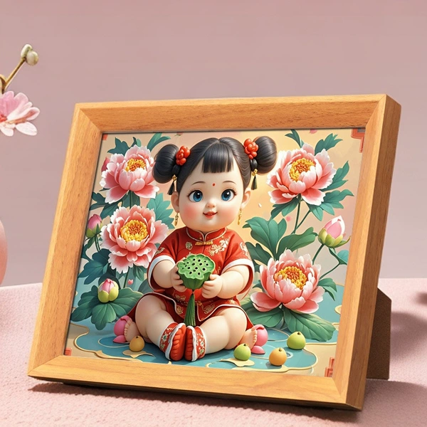 Rensheng Takako-Baby Girl 1-(wooden frame) elm color