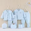 7 -piece OPP bag in blue colored cotton cotton