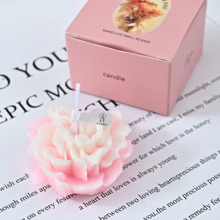 カーネーションの香りのキャンドル卸売手作りの香りのギフト教師の日のギフトの香り模擬花の形のワックス|undefined