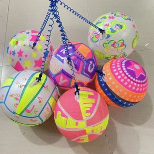 Net red luminous ball small commodity new chain toy gift elastic ball football stall children