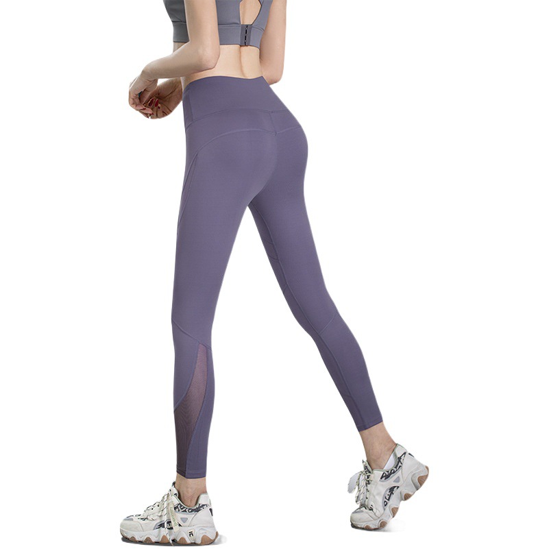 Pantalones de yoga Juyitang Pantalones de melocotón transfronterizos europeos y americanos pantalones de malla de cintura alta medias deportivas medias de levantamiento de cadera pantalones de fitness