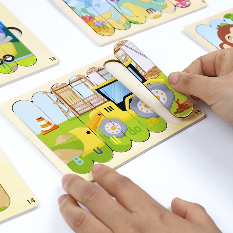 Bloques transfronterizos rompecabezas de barras niños pequeños educación temprana puzzle helado dibujos animados juguetes de puzzle al por mayor