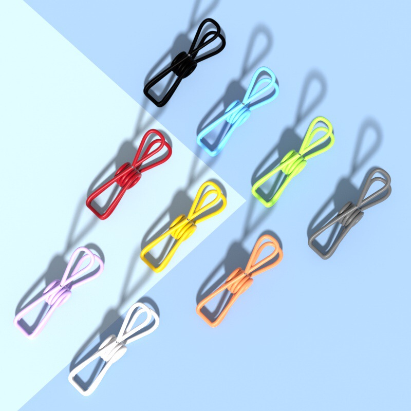Rainbow Color Windproof Clip Multi-functional Clip Plastic Immersion Seamless Clothesholder Macaron Color Snack Sealing Small Clip