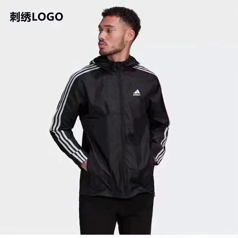 Cross-Border 2025 Autumn New Three-Stripe Trendy Fashion Sports Casual Windbreaker Adidas Top Jacket Coat for Men