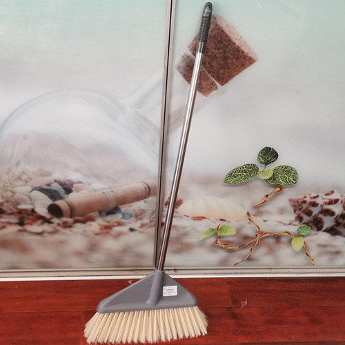 Manufacturer plastic broom dust removal broom long handle sanitation broom household single broom extended soft bristle broom wholesale