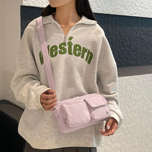 Colorful Fox跨境专供lulu同款单肩布包斜挎小包多口袋尼龙布女包