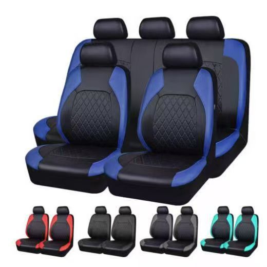 Cross-Border Export Car Seat Cover Cushion Single-Line Quilted Embroidery Leather Pu Leather Faux Leather Export to Europe and America