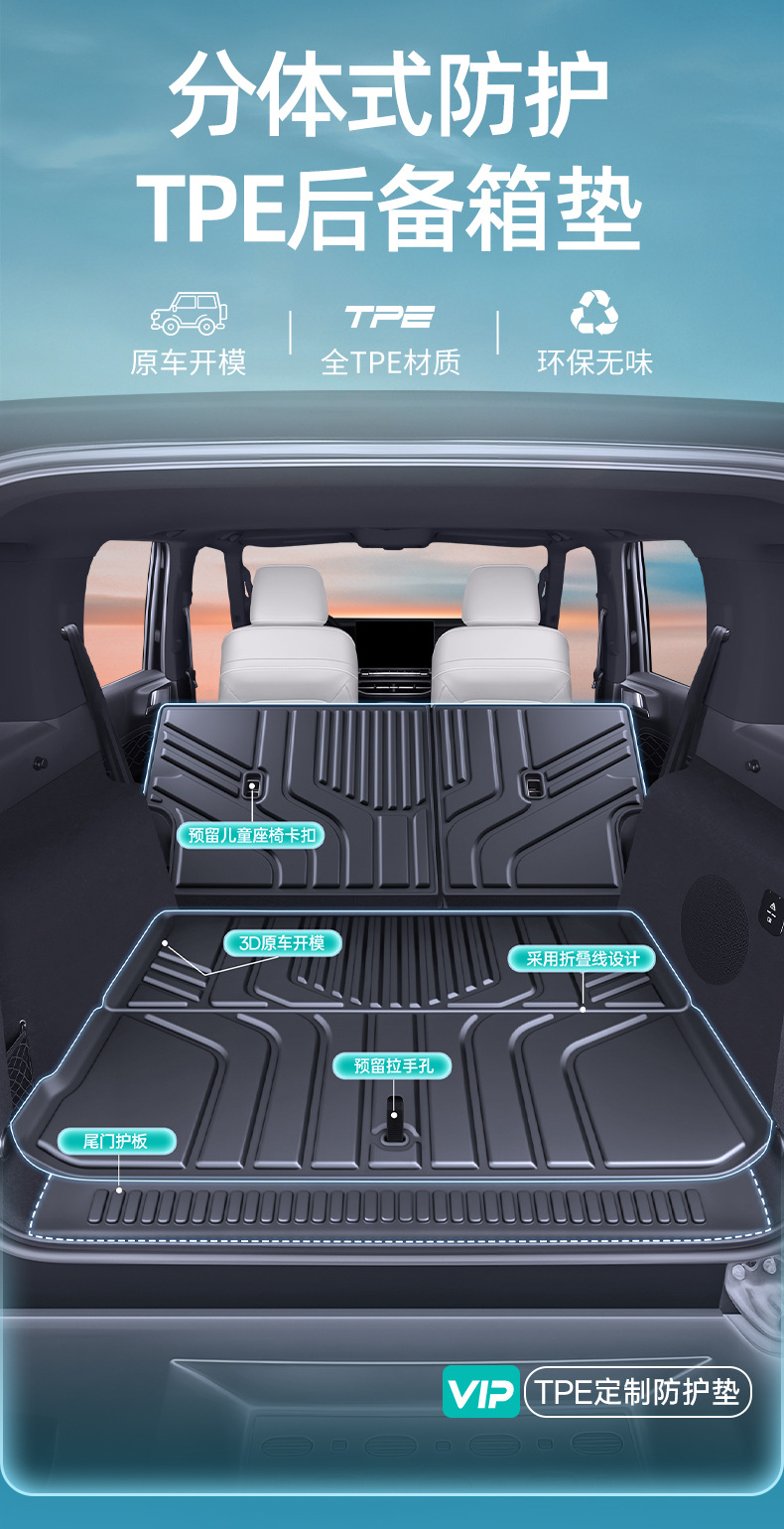 Suitable for 26 models of Tank 700 New Energy Hi4-t/Hi4-z trunk mat interior accessories TPE trunk mat