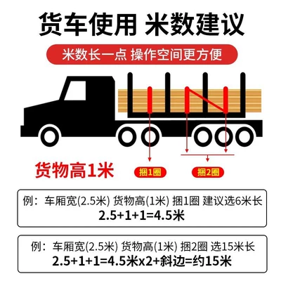 Heavy-duty truck tie-down strap, Trailer rope/net/strap - note-a-longer-length-provides-more-operating-space-and-is-more-convenient