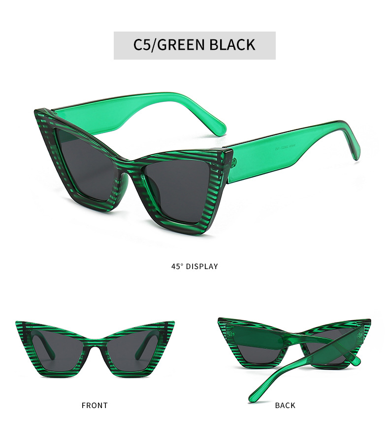 Streetwear Solid Color Pc Cat Eye Full Frame Women's Sunglasses display picture 8