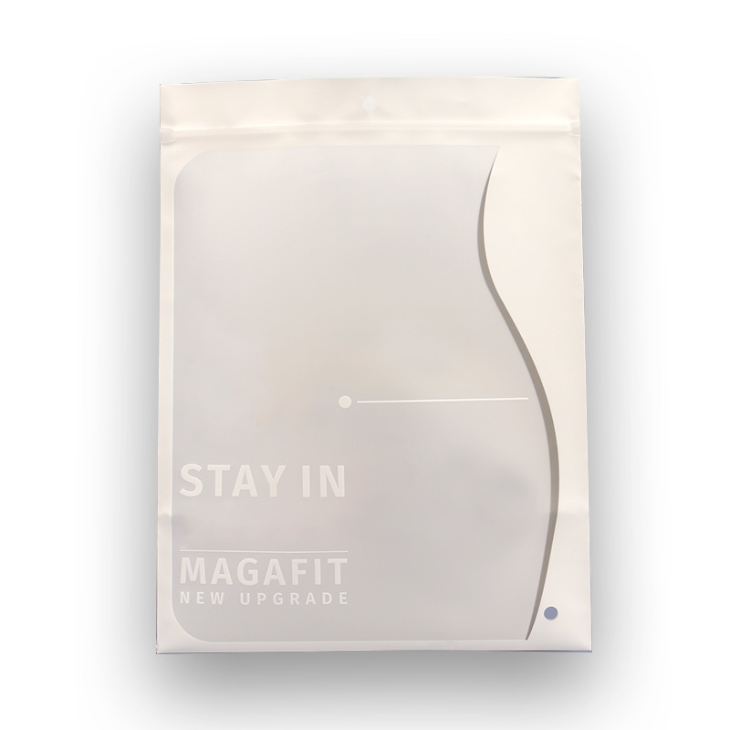 Bolsas zip CPE esmeriladas para ropa — bolsa plástica con cierre, impresión blanca, ideal para ropa interior y camisetas, venta de fábrica