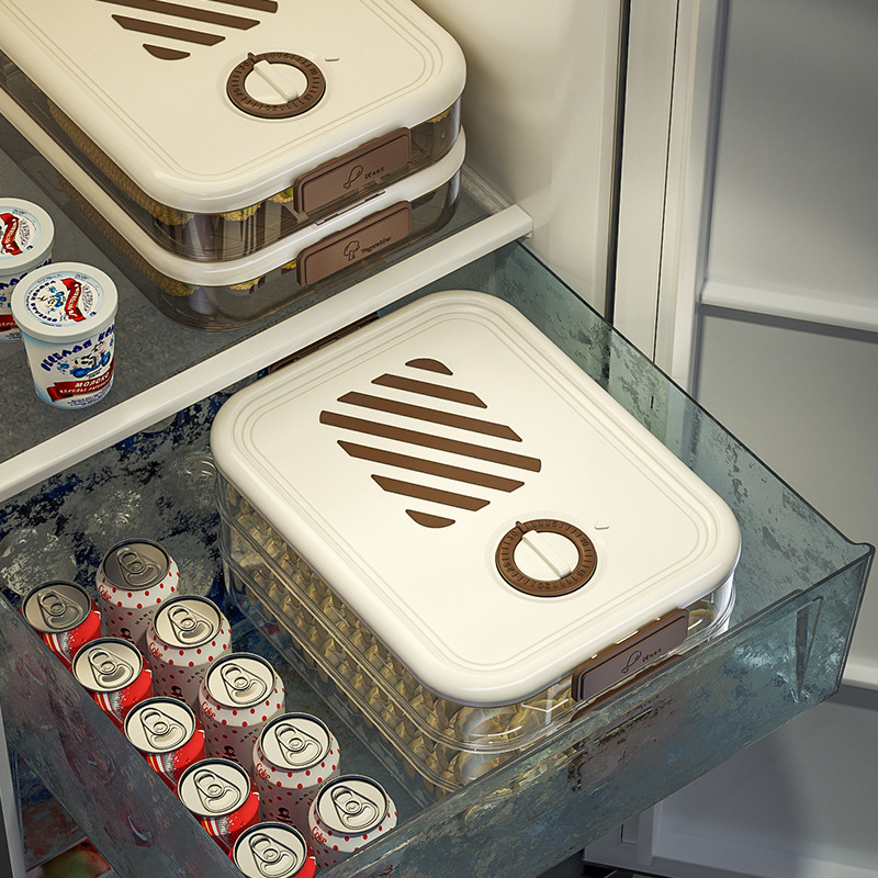 餃子箱家庭用食品級貿易専用密封新鮮保持水餃子饅頭急凍キッチン冷蔵庫収納神器|undefined