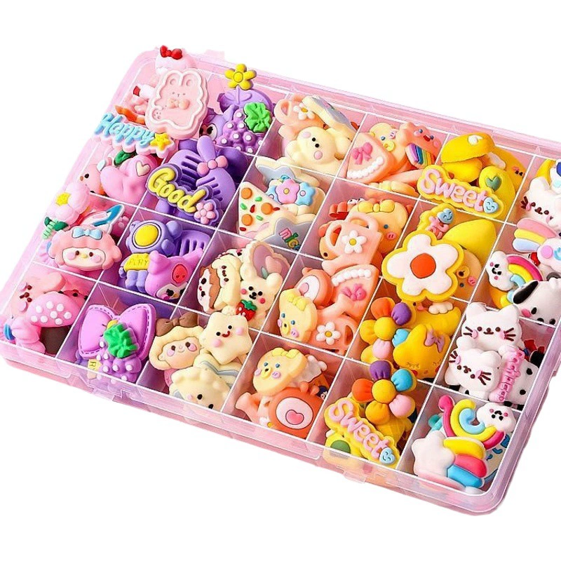 3D стерео наклейки, аксессуары, смешанные украшения «сделай сам», куклы, милые однотонные нашивки с героями мультфильмов, разные фруктовые лакомства