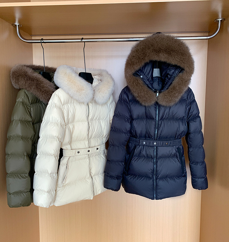 Women's Clothing fox fur collar down jacket_voghion.com
