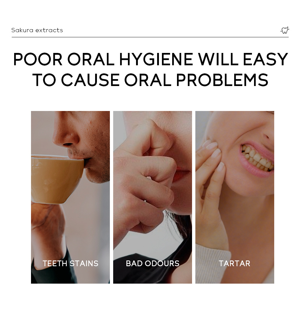 Cross-border Laikou Sakura Toothpaste 85g freshens breath, removes stains and cleans teeth. Factory wholesale in stock undefined