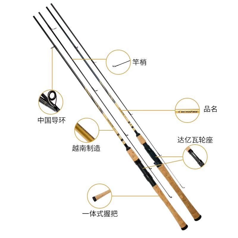 Палка DAIWA Da Yifa Luya Crossfire с прямой рукоятью, карбоновая телескопическая удочка, дистанционная заброска bass bass bass микрофон микро