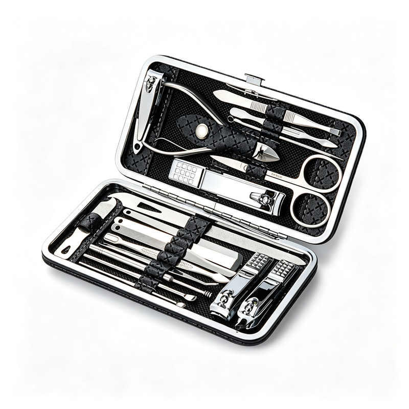 Nail Clipper Set Stainless Steel 19-Piece Complete Beauty and Manicure Tools Nail Scissors Storage Household Version Nail Clipper Set Stainless Steel 19-Piece Complete Beauty and Manicure Tools Nail Scissors Storage Household Version